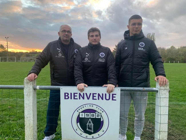 De g. à dr. Pierrick Judon, Alexandre Peltier, et Louka, stagiaire au sein du club.