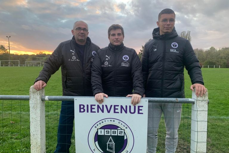 De g. à dr. Pierrick Judon, Alexandre Peltier, et Louka, stagiaire au sein du club.
